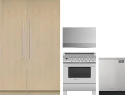 5 Piece Package Includes Refrigerator, Freezer, Range, Hood And Dishwasher